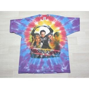 Vintage 1990s Smashing Pumpkins Infinite Sadness Tie Dye Tour T-Shirt XL Nirvana